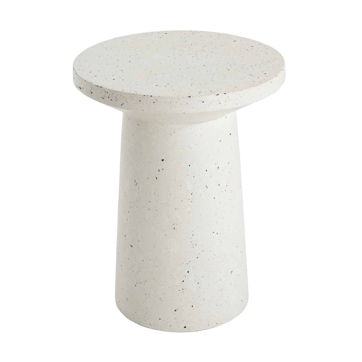 White Outdoor Side Table, 24 in Tall