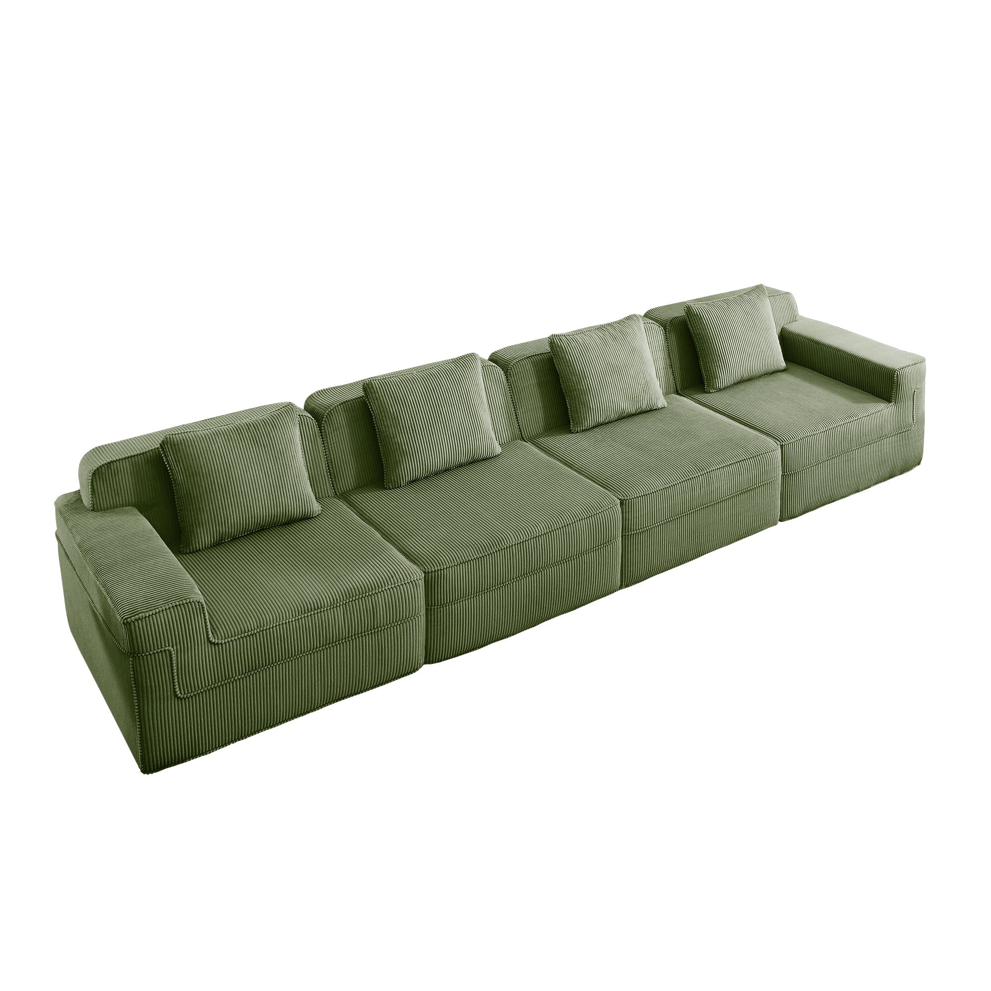 Hudson 4-Seat Boneless Couch in Olive #OttOnly_0 #Color_Olive