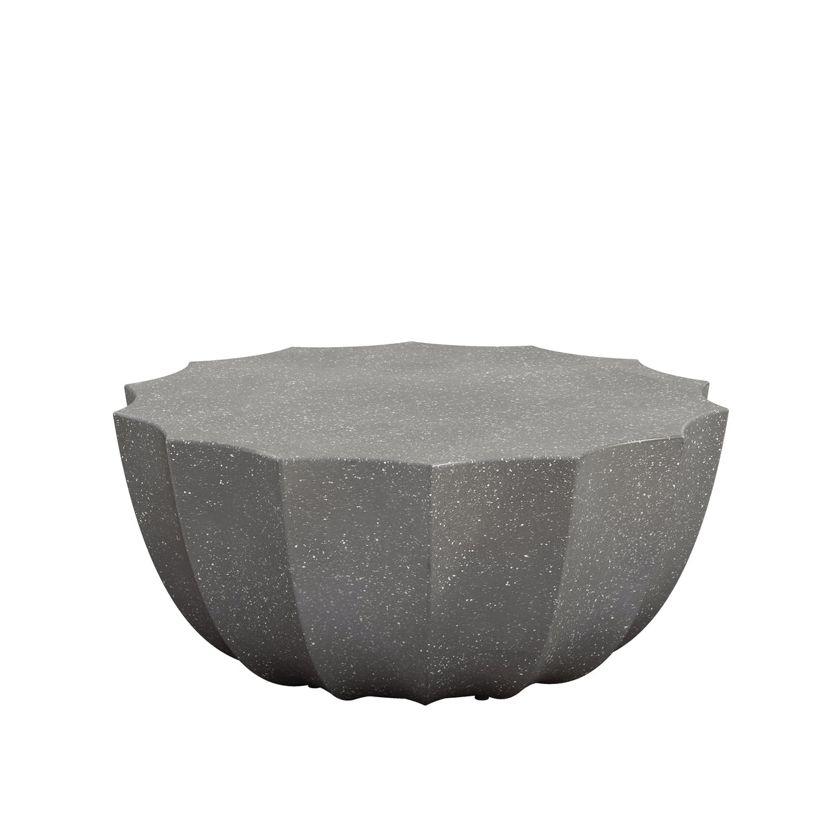 Gray Round Coffee Table, 35.4 in