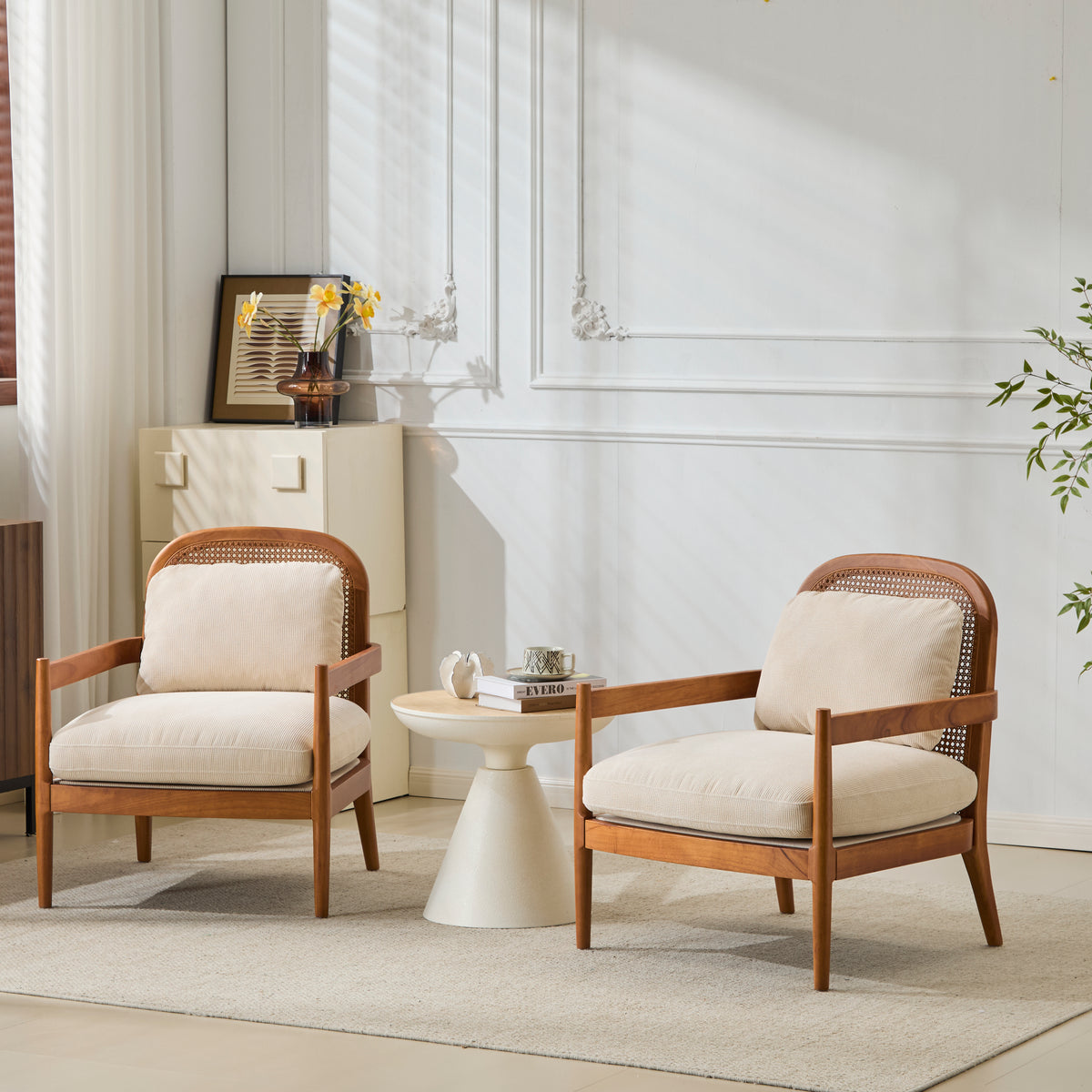Ivory Accent Chair, Set of 2