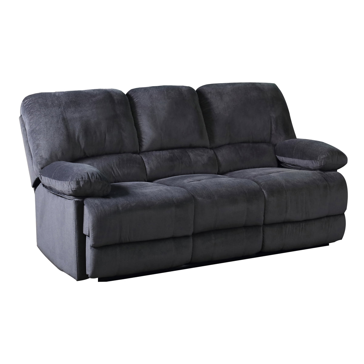 Dark Gray Reclining Sofa, 81 in Wide