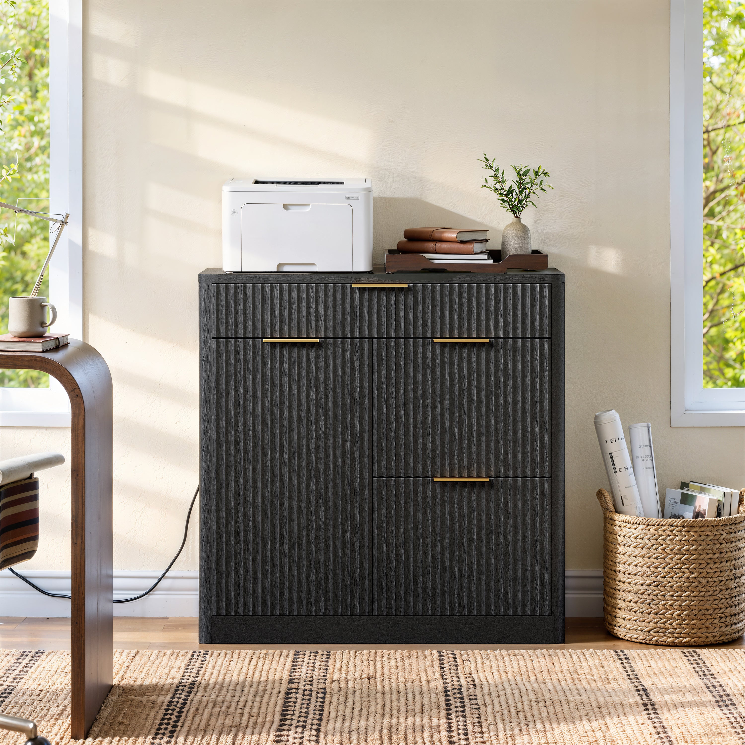 File Cabinet, 31.5 in, Black