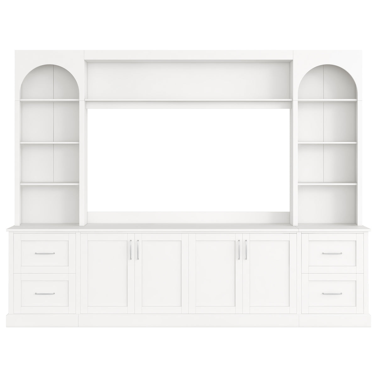 White Entertainment Center for TVs up to 65 in, 103.1 in Wide