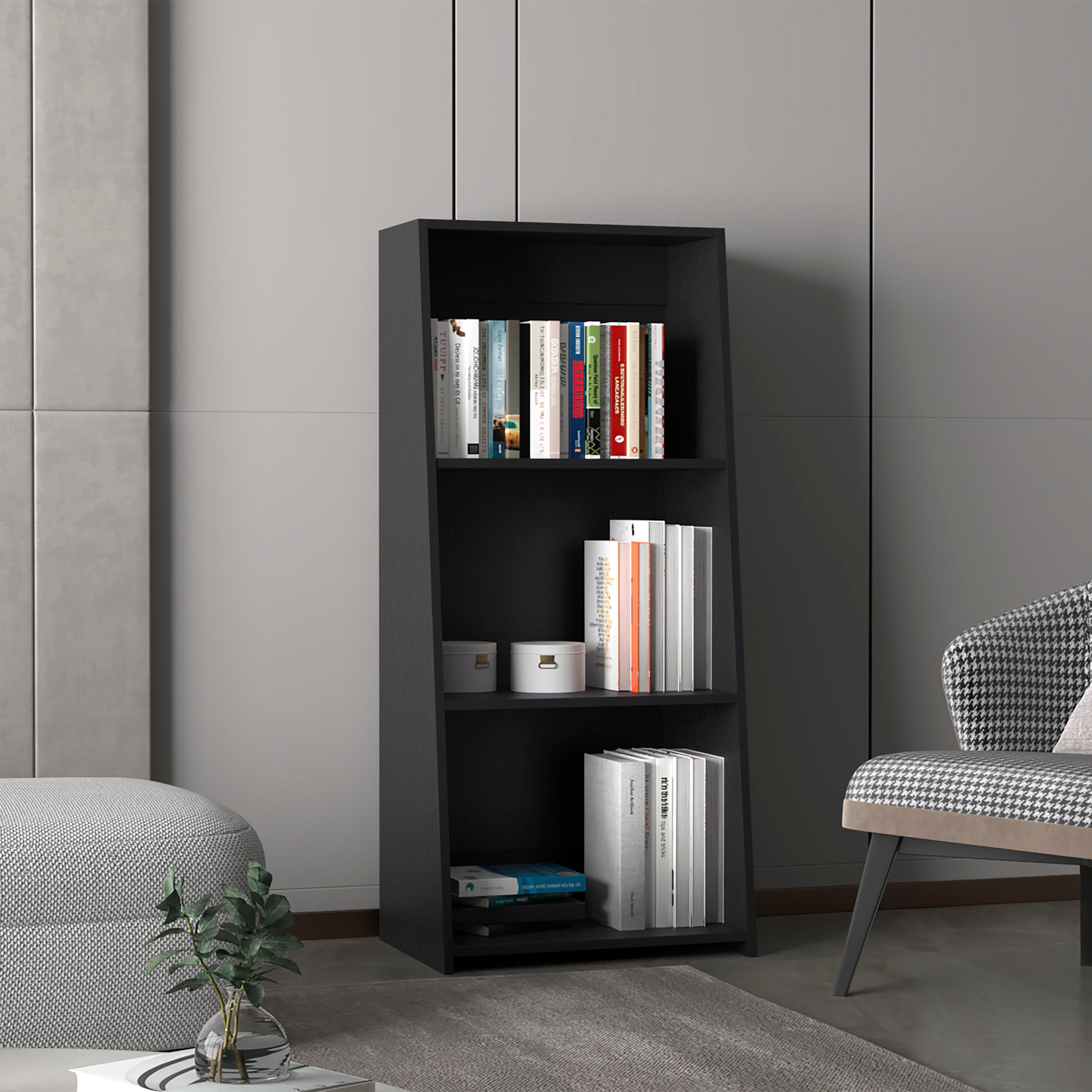Bookcase, 20.9 in, Black