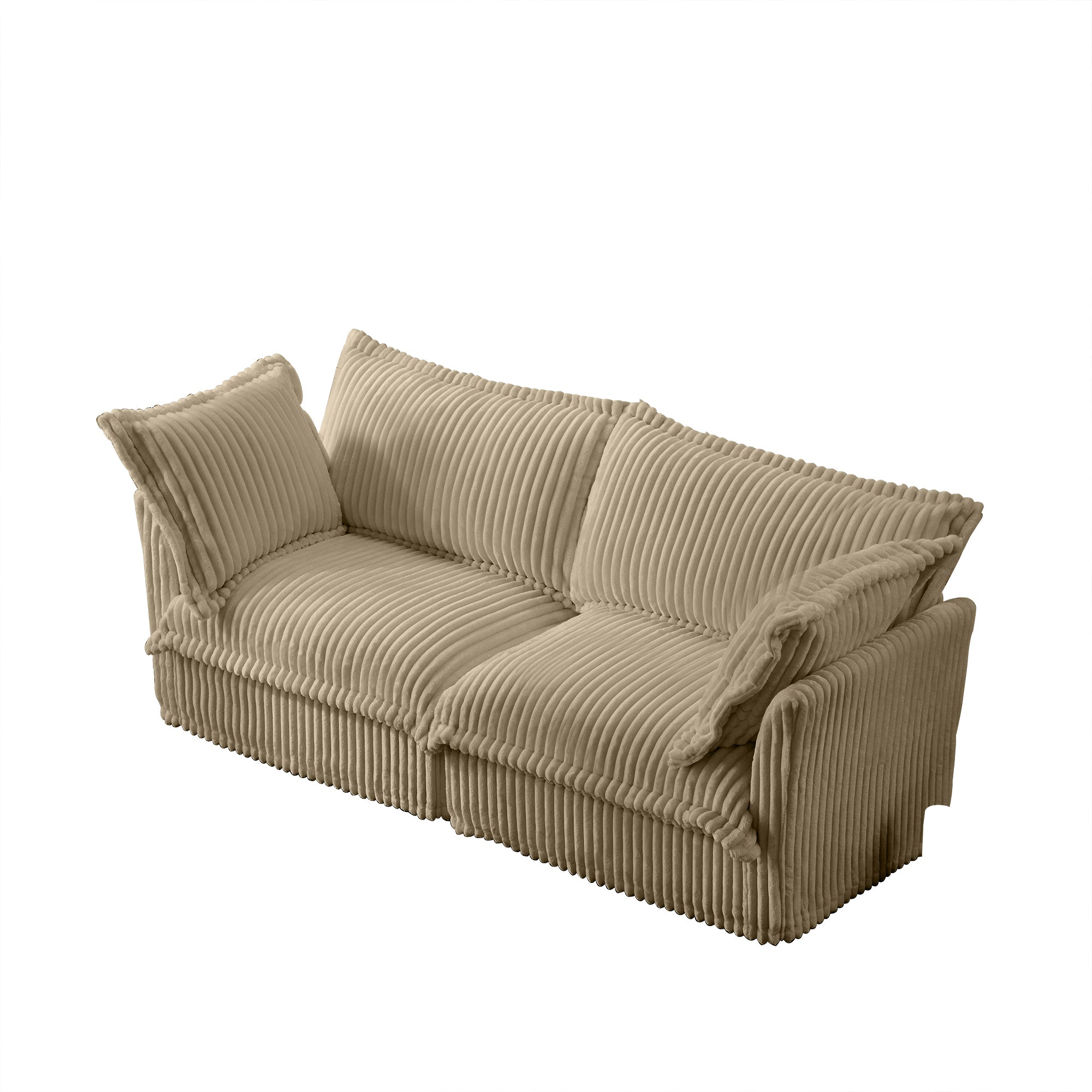 Fluffy 2-Seat Modular Sofa in Corduroy Camel #OttOnly_0 #Fabric_Corduroy Camel
