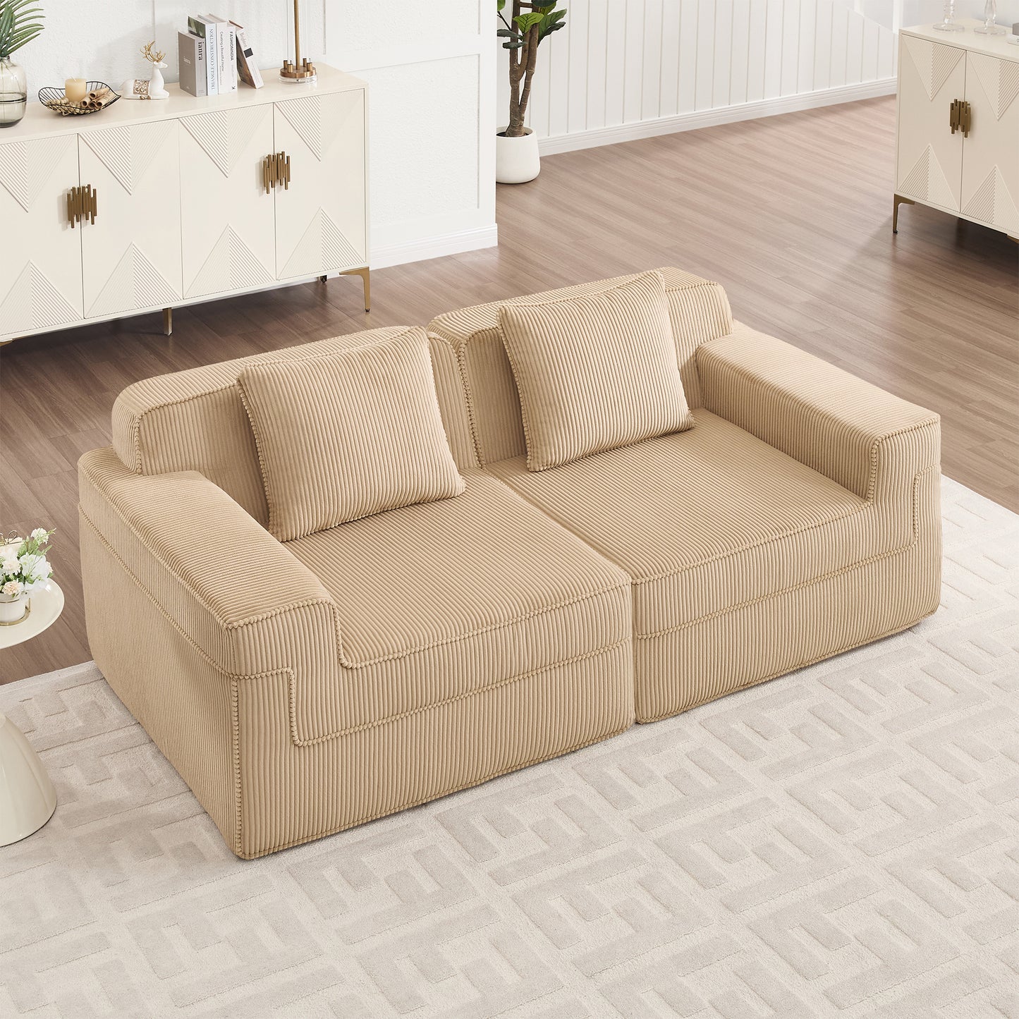 Boneless Couch – 2 Seater, Camel