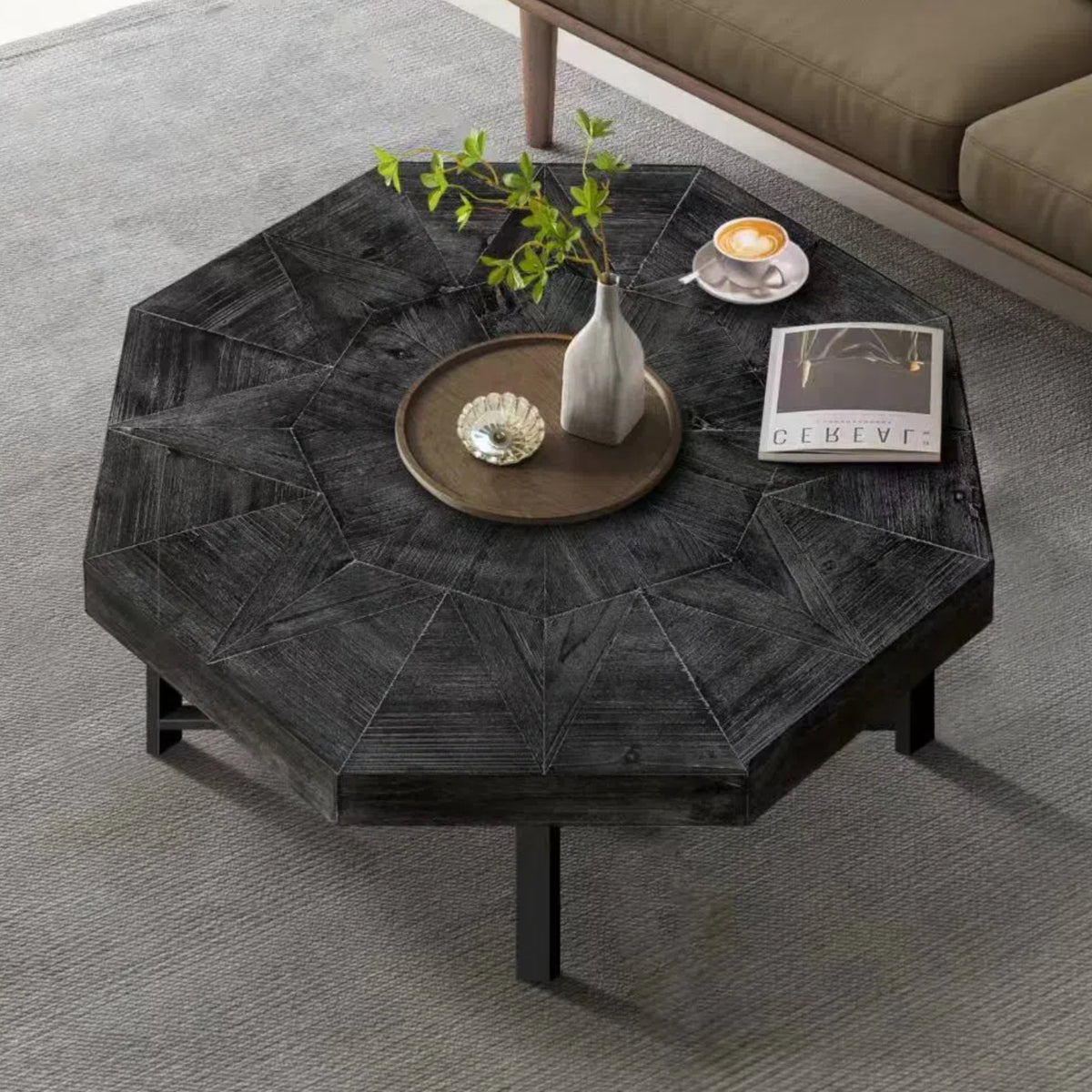 Black Coffee Table, 29.1 in