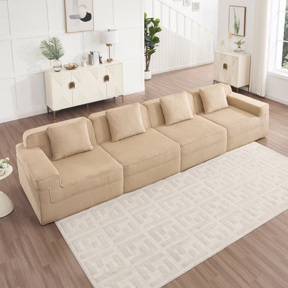 Boneless Couch – 4 Seater, Camel