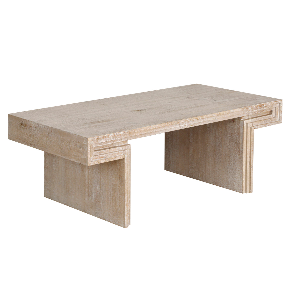 Natural Rectangular Coffee Table, 48 in, Industrial