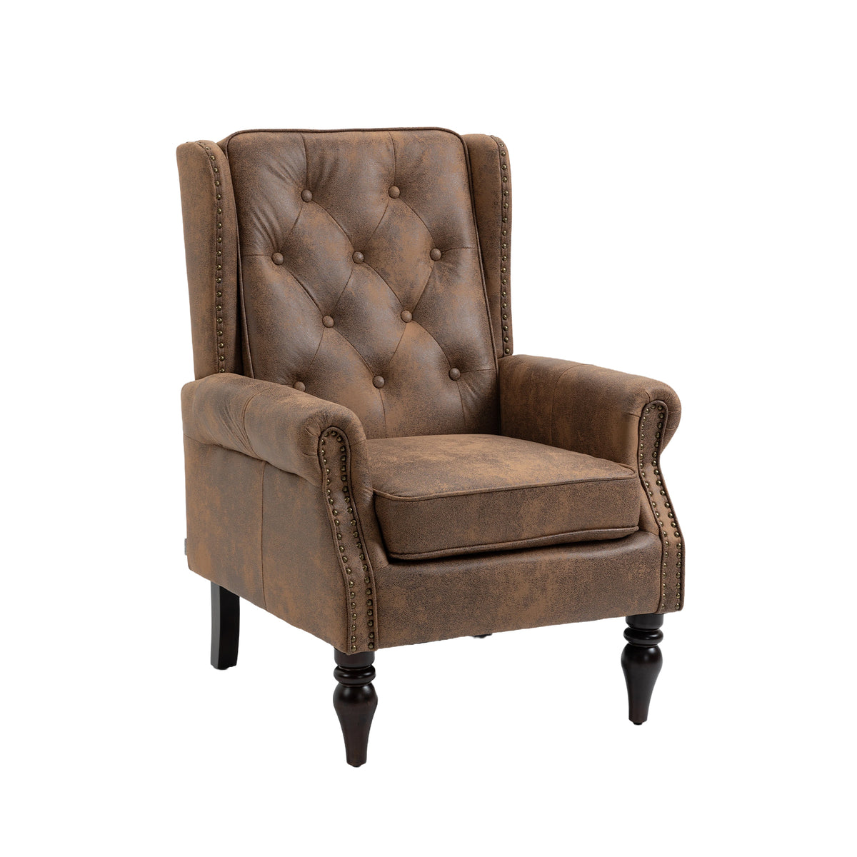 Brown Accent Chair, 29.3 in Wide