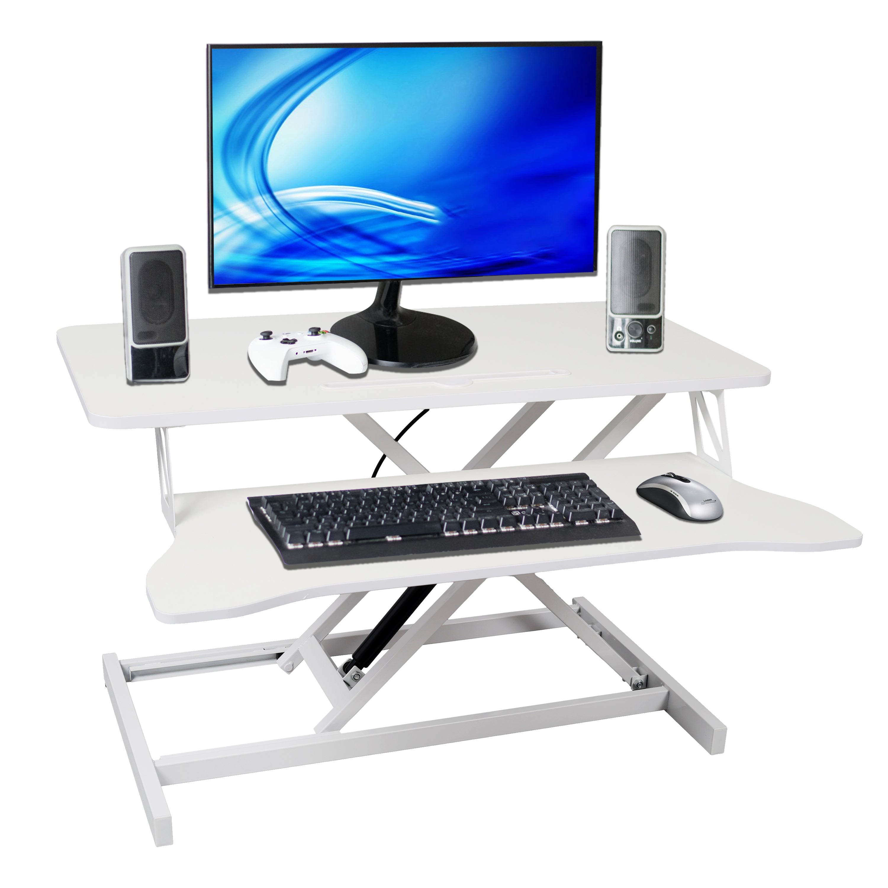 Standing Desk Converter with Keyboard Tray, 31.5 in, White