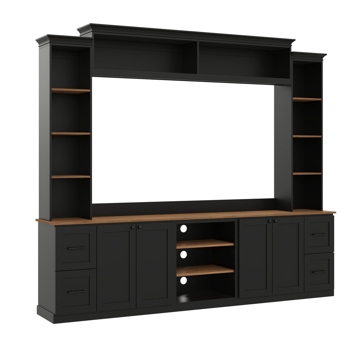 Black Entertainment Center for TVs up to 70 in, 94.8 in Wide