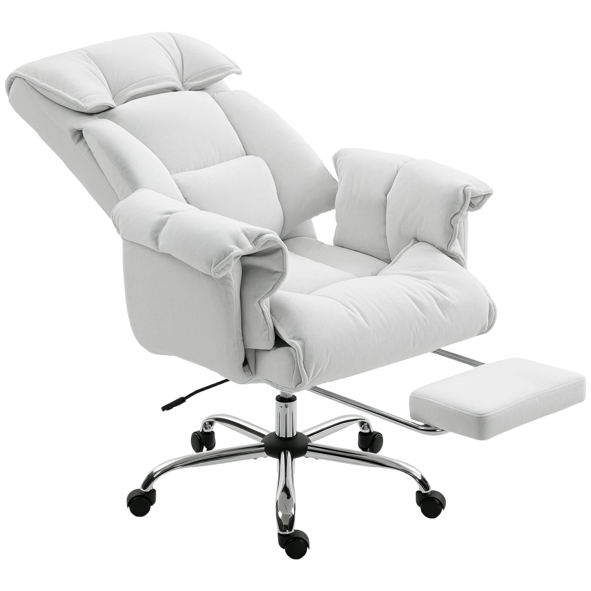 Rolling Office Chair, 30.3 in, White