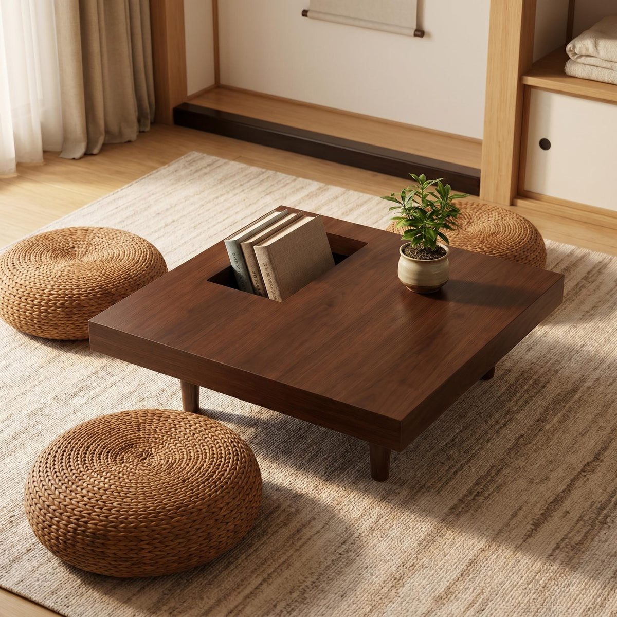 Walnut Square Coffee Table