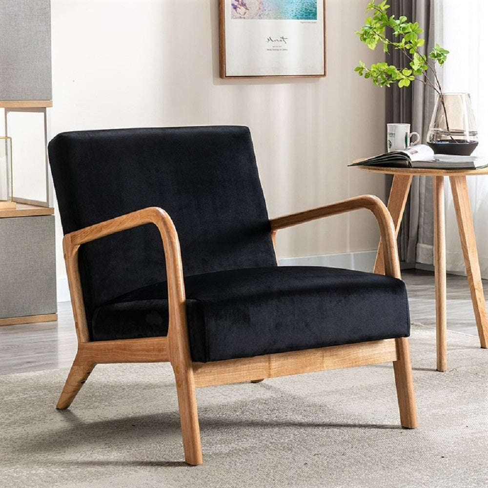Black Velvet Accent Chair