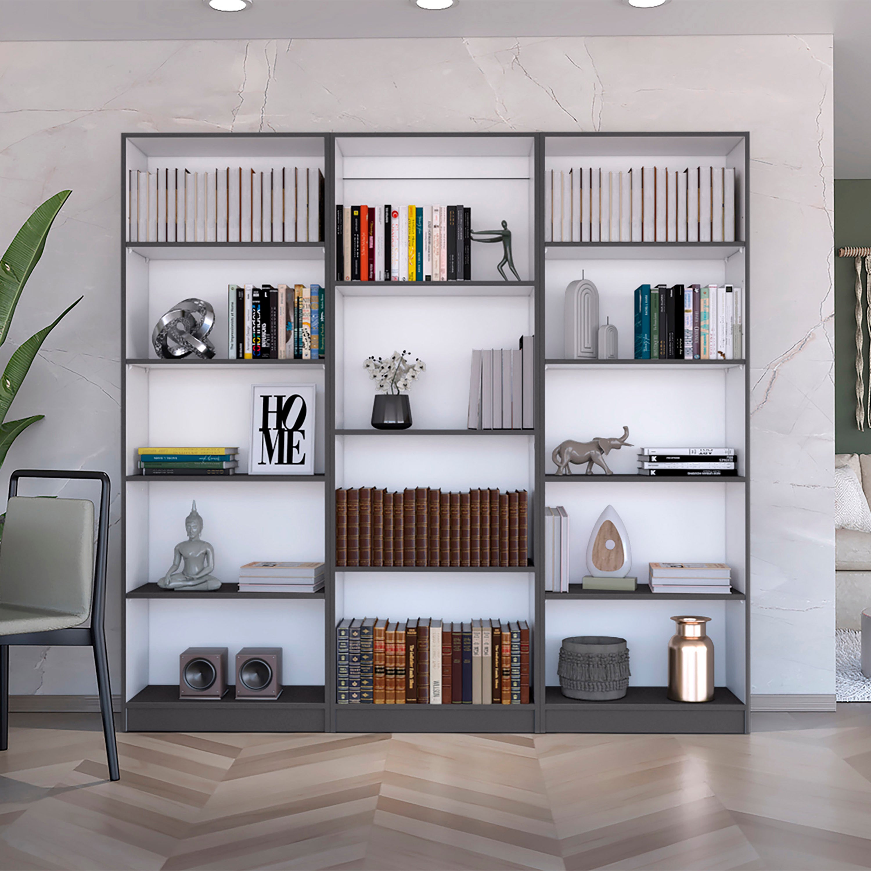 Bookcase, 74.1 in, 11.7 in Deep