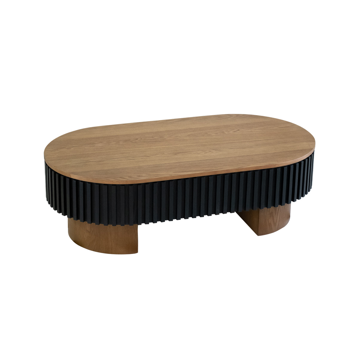 Black Coffee Table with Storage, 43.7 in