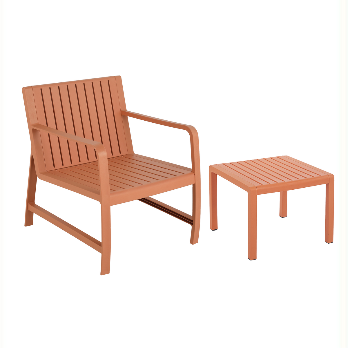Brown Resin Patio Conversation Set