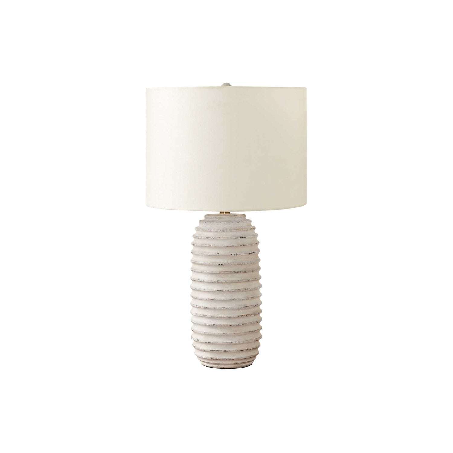 Table Lamp, Polyresin Base, Cream Finish