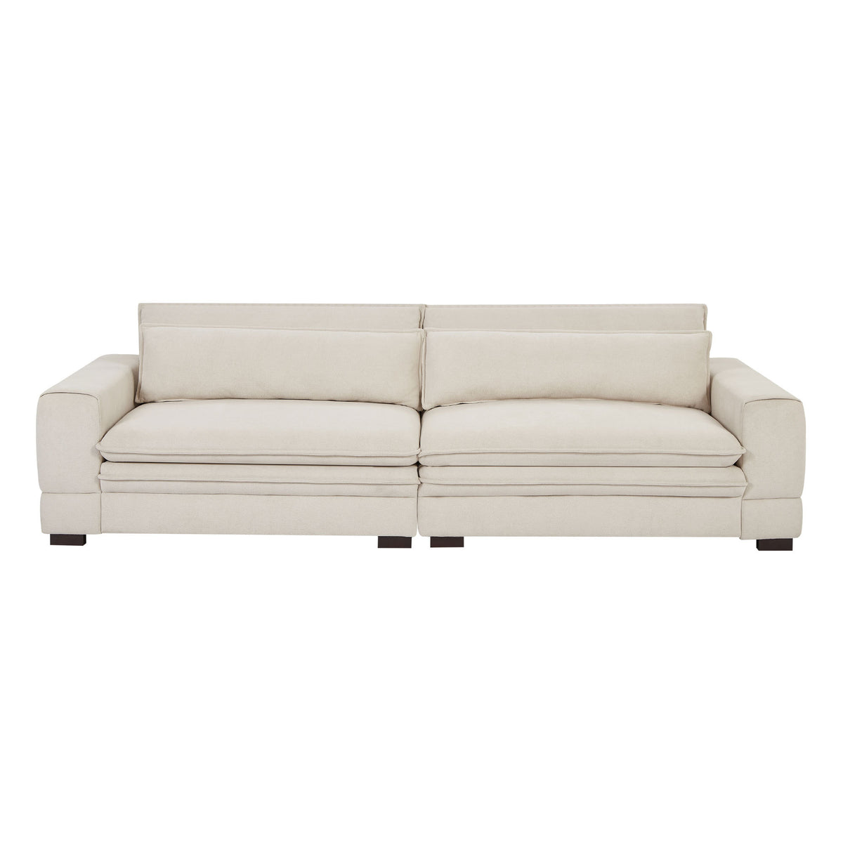 Beige 4-Seat Couch, 104.7 in Wide