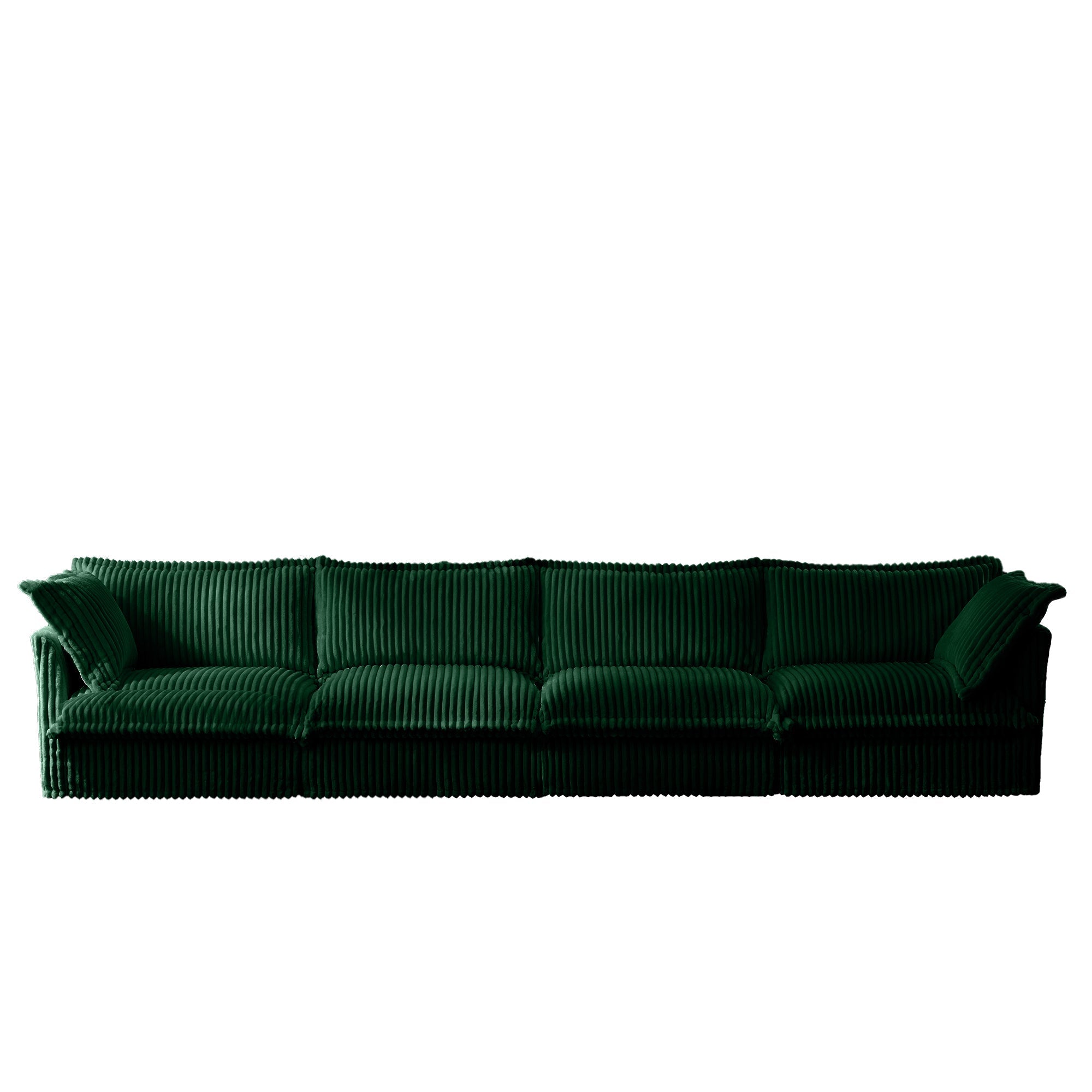 Fluffy 4-Seat Modular Sofa in Corduroy Emerald #OttOnly_0 #Fabric_Corduroy Emerald