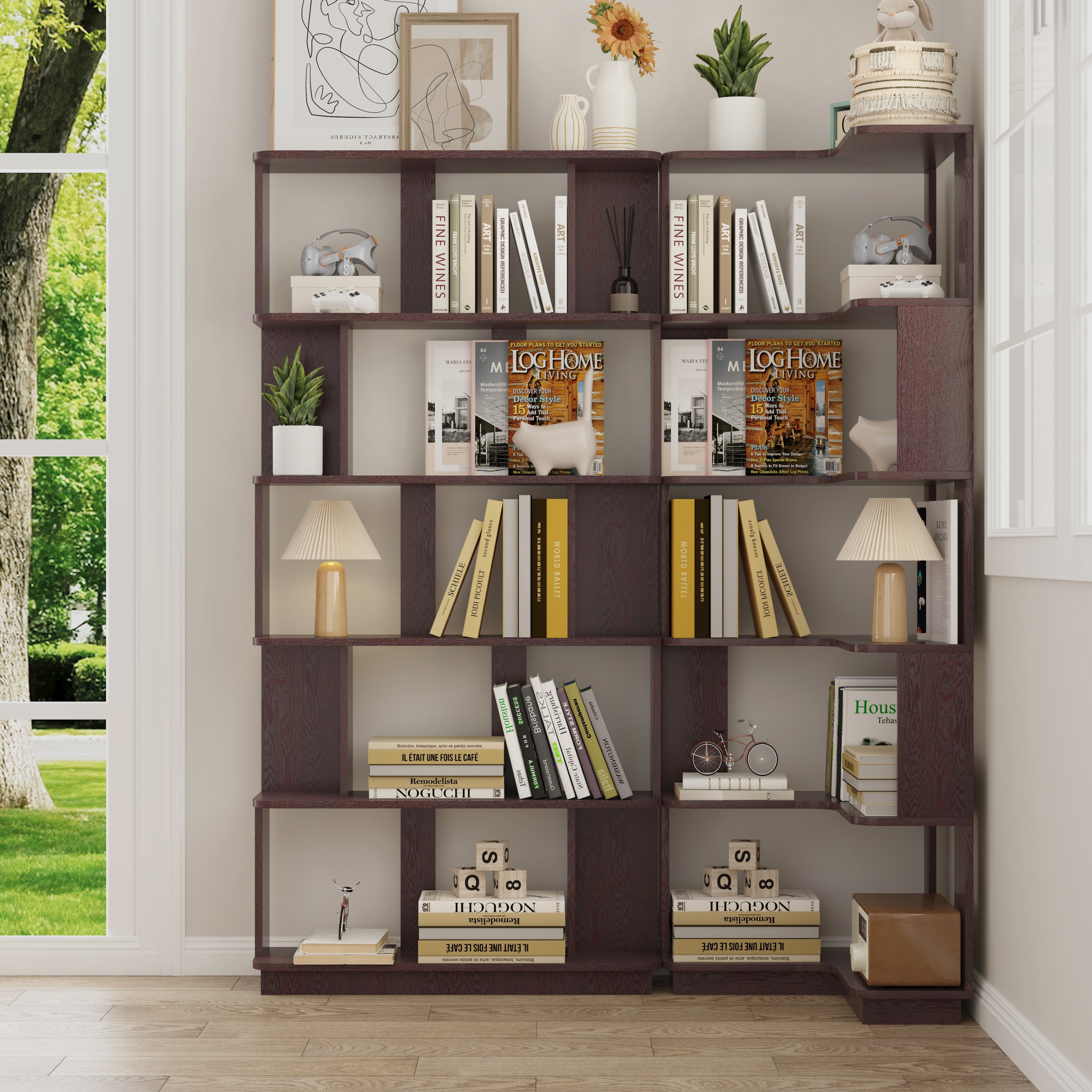 Bookcase, 53.2 in, Red