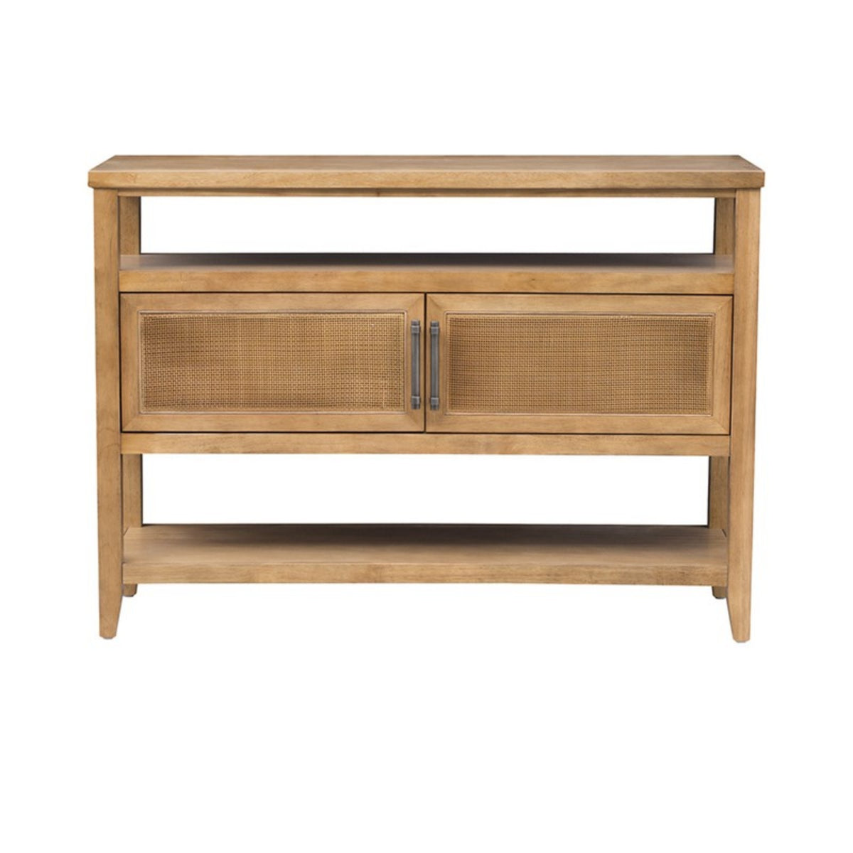 Natural Console Table with Storage, 47.8 in Wide