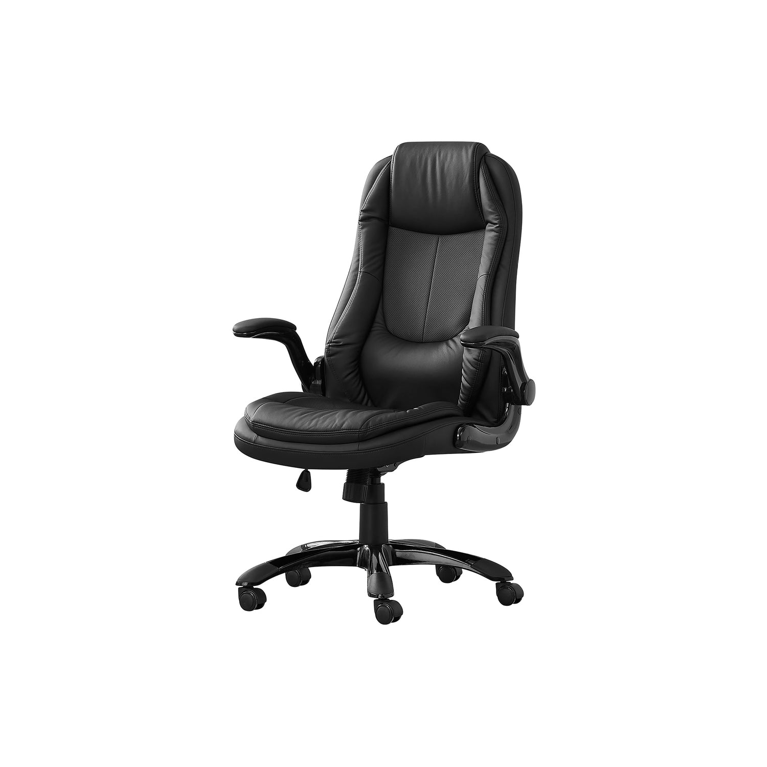 Ergonomic Contemporary Office Chair with Lock, 29.5 in, Black