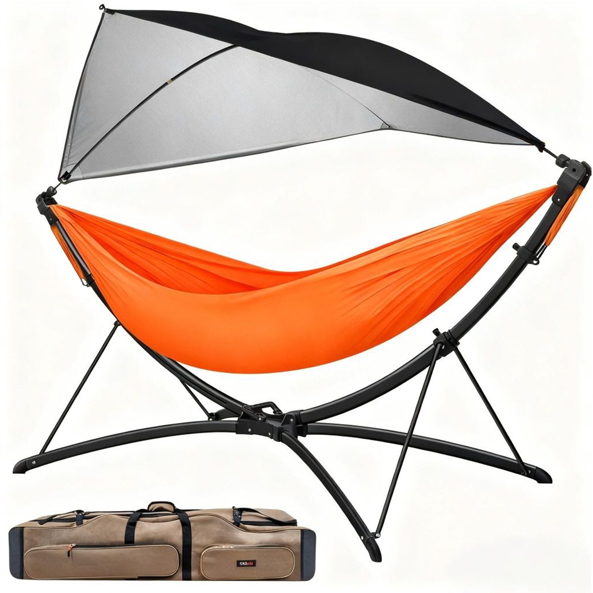 Black Aluminum Hammock with Stand