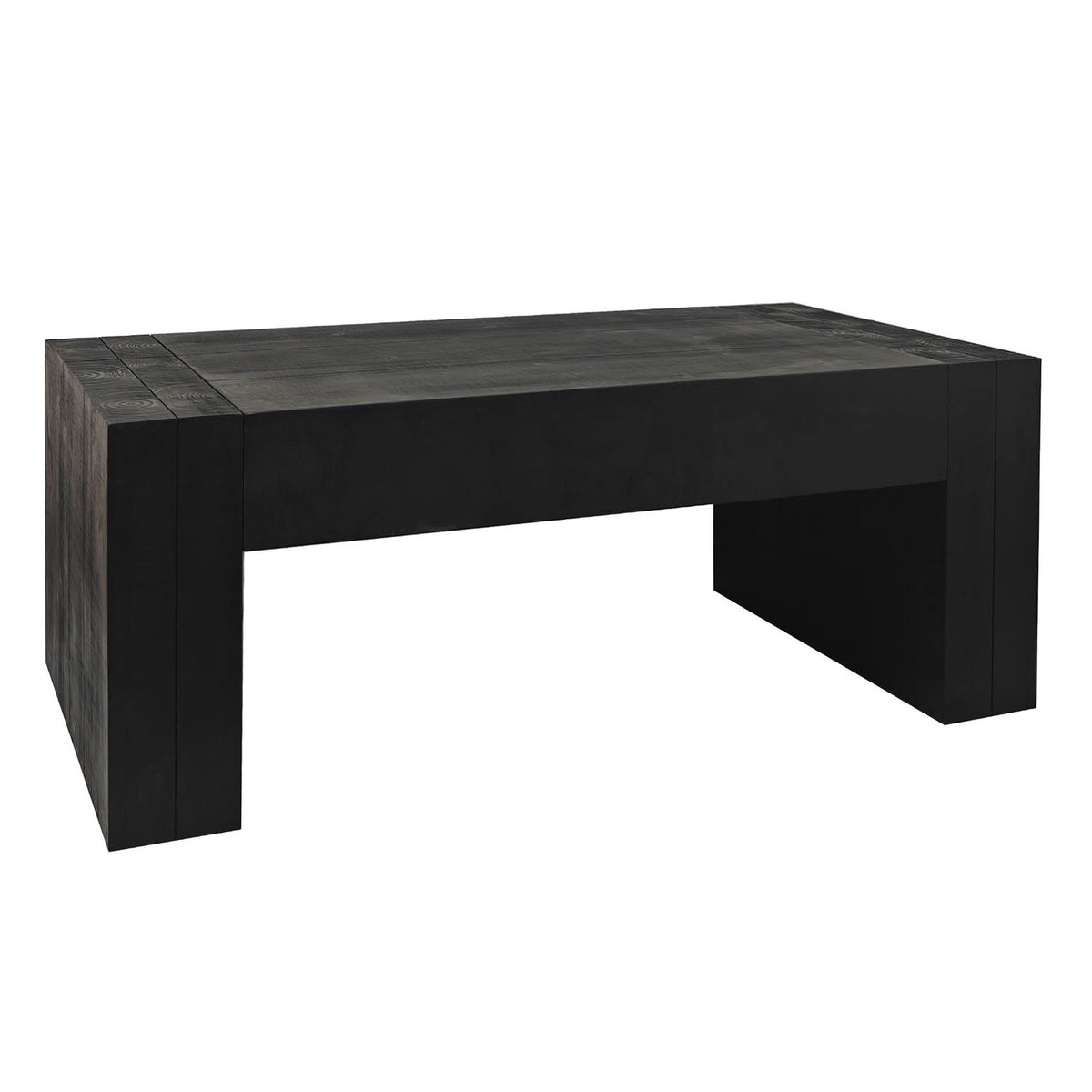 Black Rectangular Coffee Table, 49 in