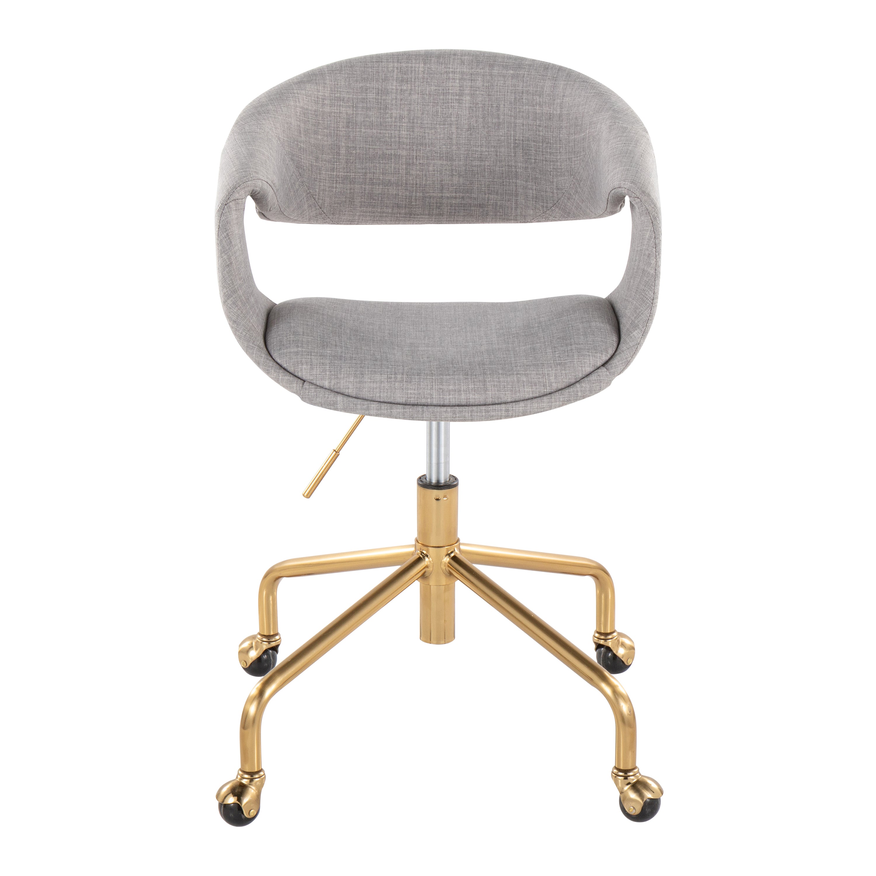 Office Chair, 27.5 in, Gold, 27.5 in Deep