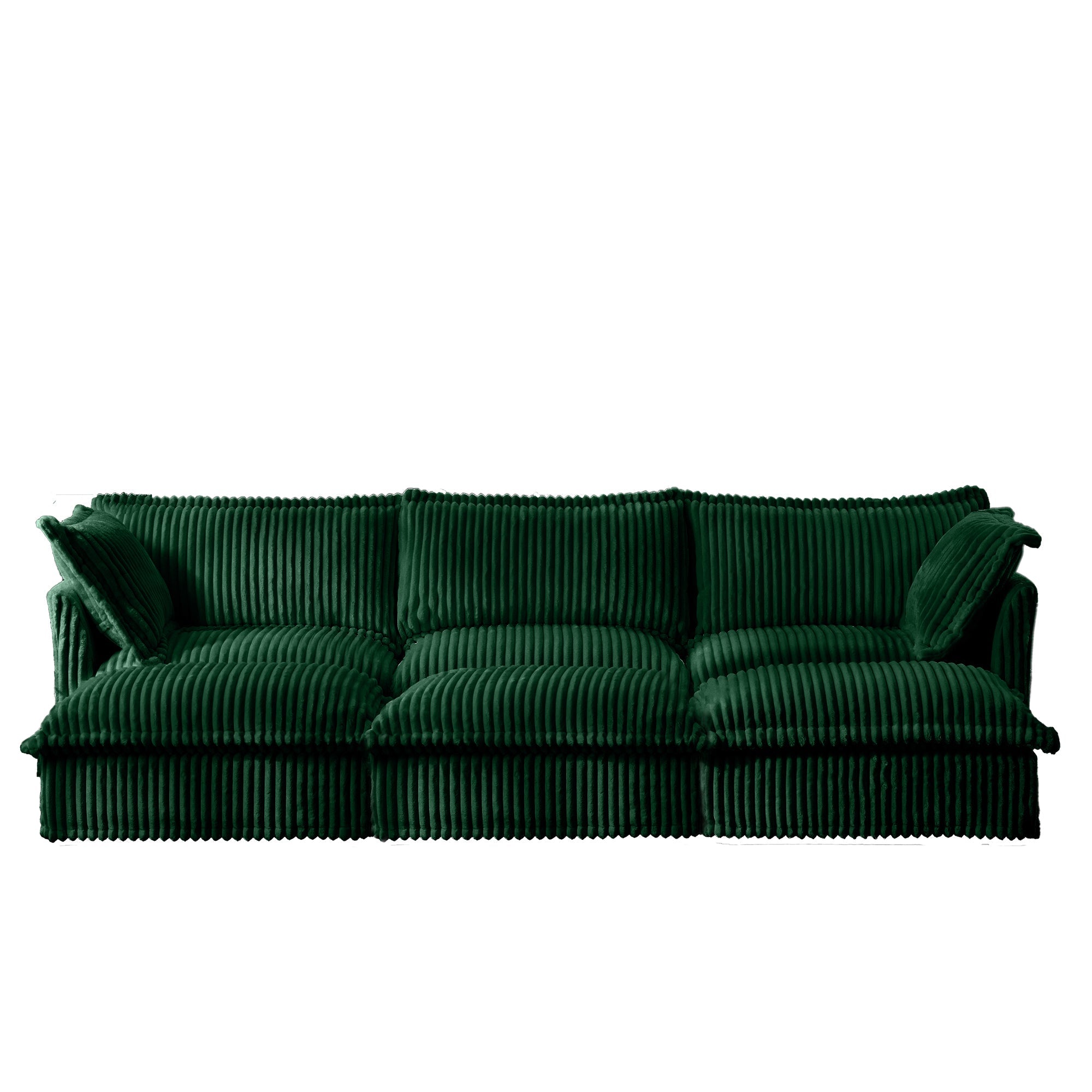 Fluffy 3-Seat Modular Sofa in Corduroy Emerald #OttOnly_0 #Fabric_Corduroy Emerald