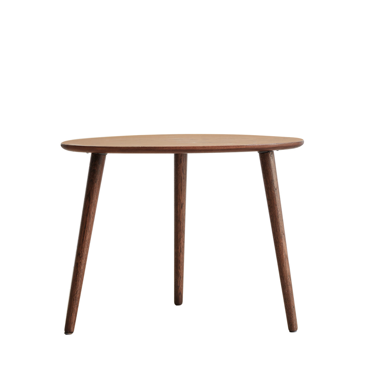Walnut Solid Wood Oval Coffee Table, 33.5 in