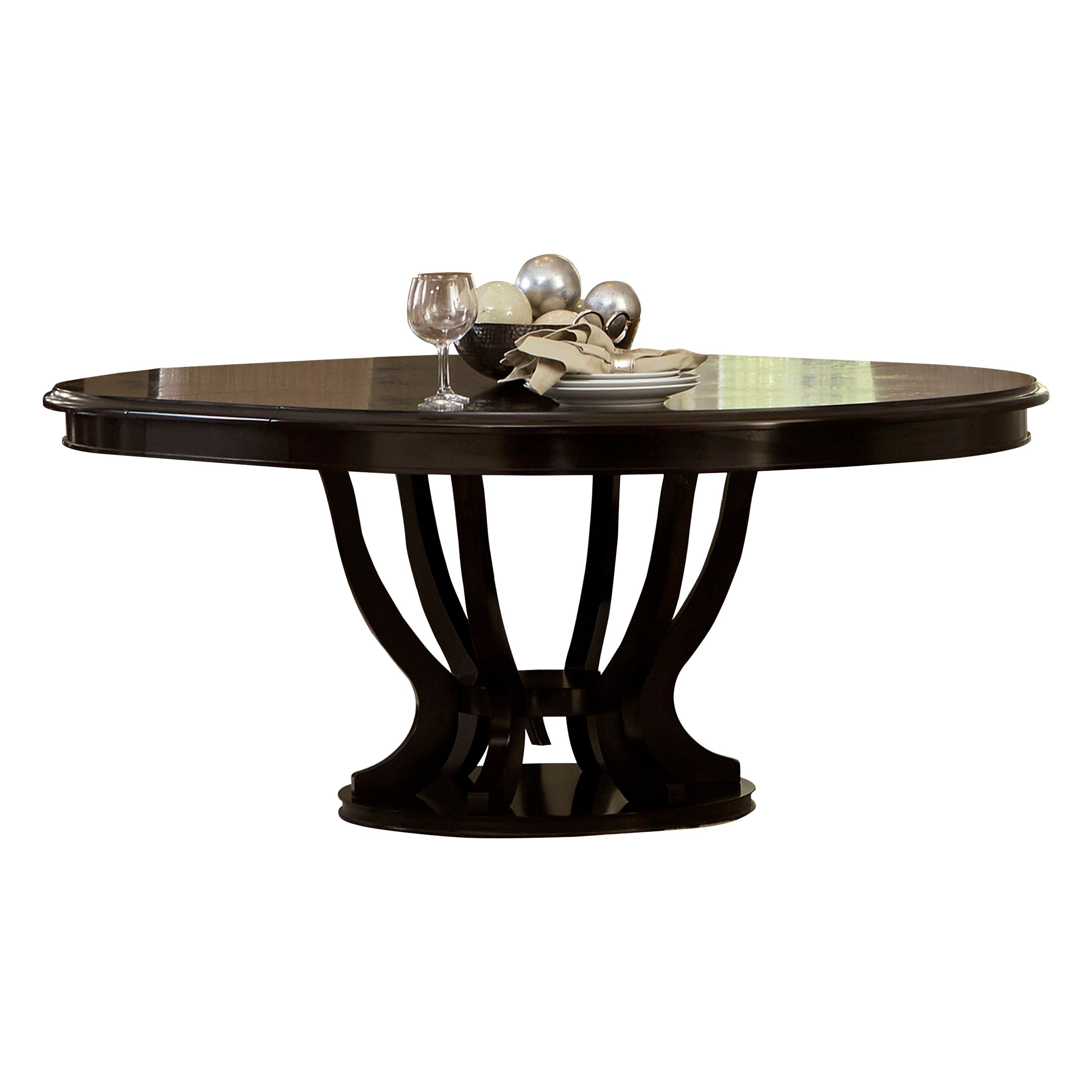 Oval Extension Dining Table, Single Pedestal, Espresso (Table Only)
