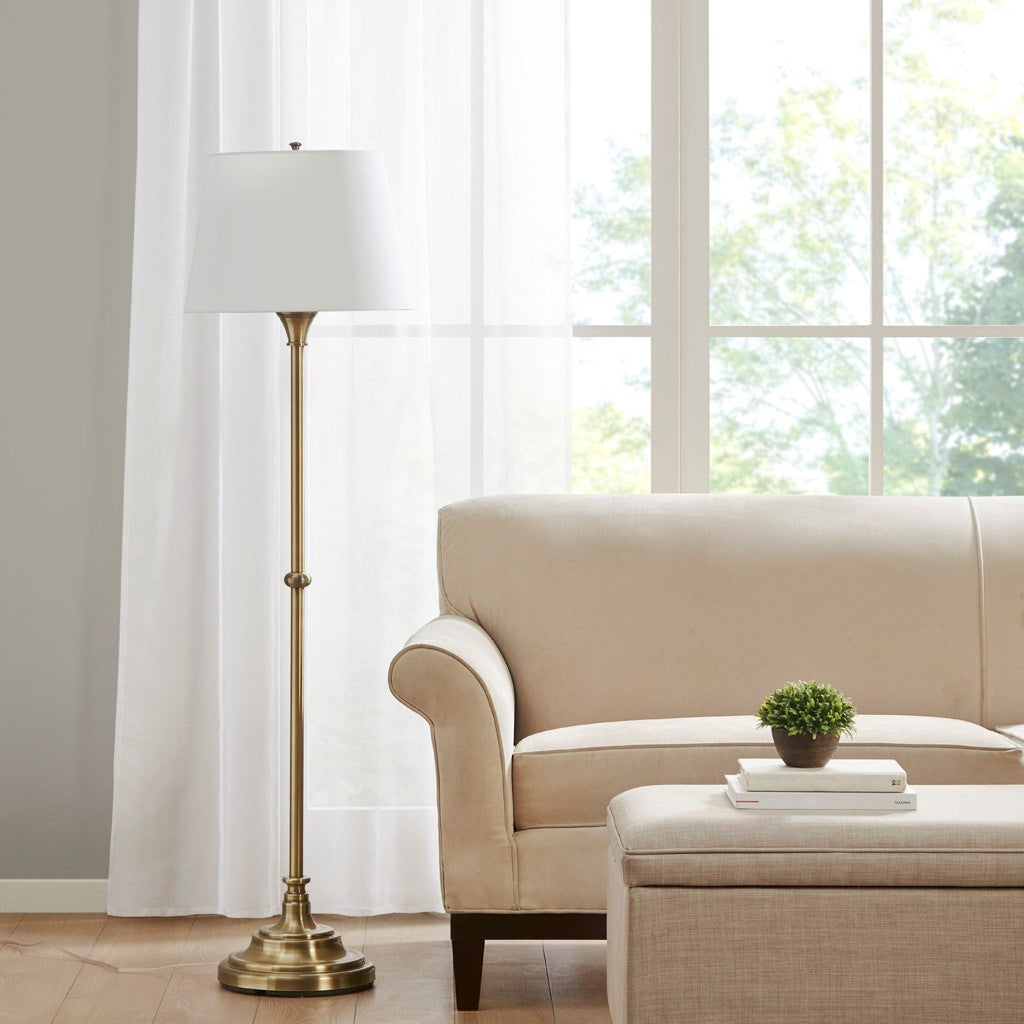 Floor Lamp, Iron Construction, Bronze Finish