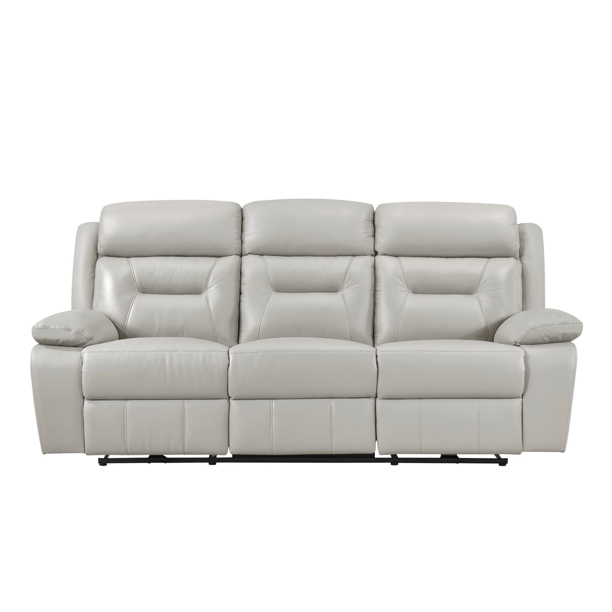 Silver Power Reclining Sofa, USB Charging, 87 in Wide