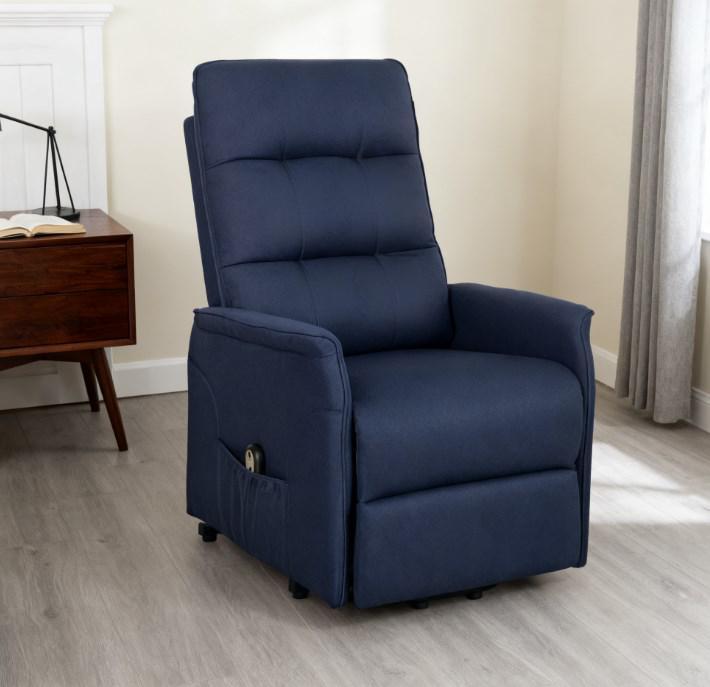Blue Power Lift Recliner