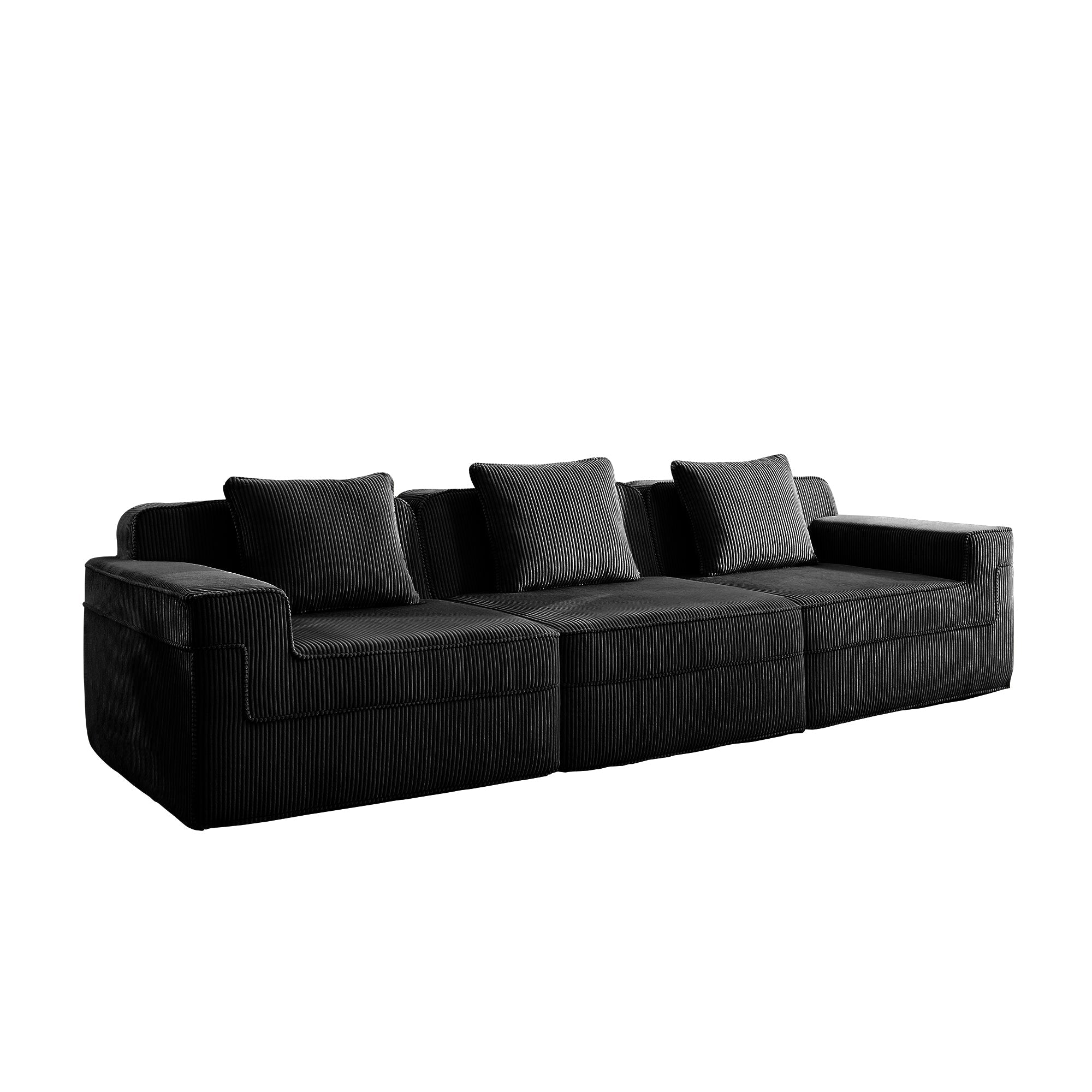 Hudson 3-Seat Boneless Couch in Black #OttOnly_0 #Color_Black
