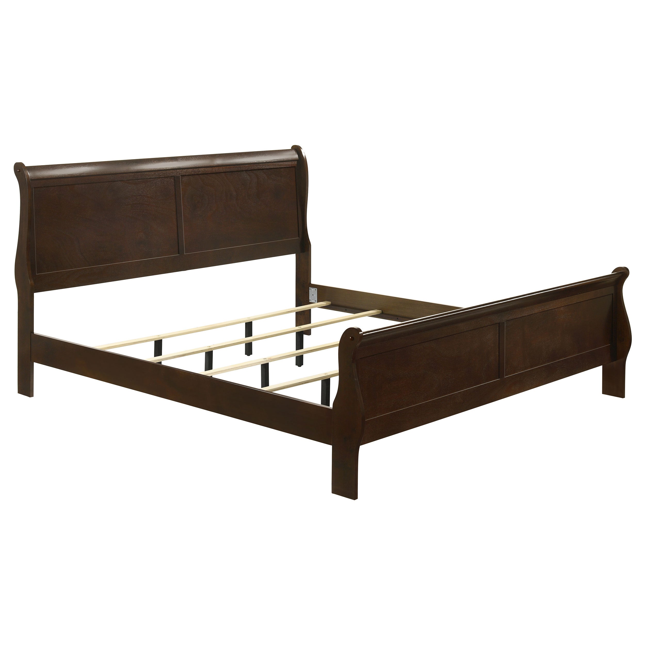 California King Sleigh Bed Frame with Curved Headboard