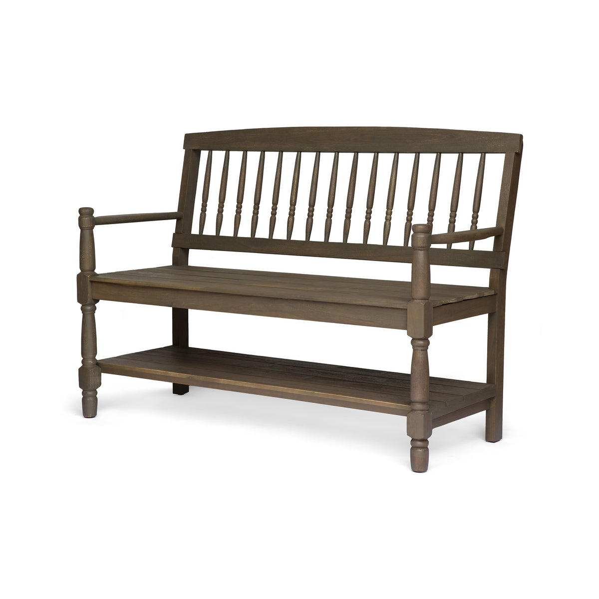 Gray Outdoor Bench, 51 in Wide