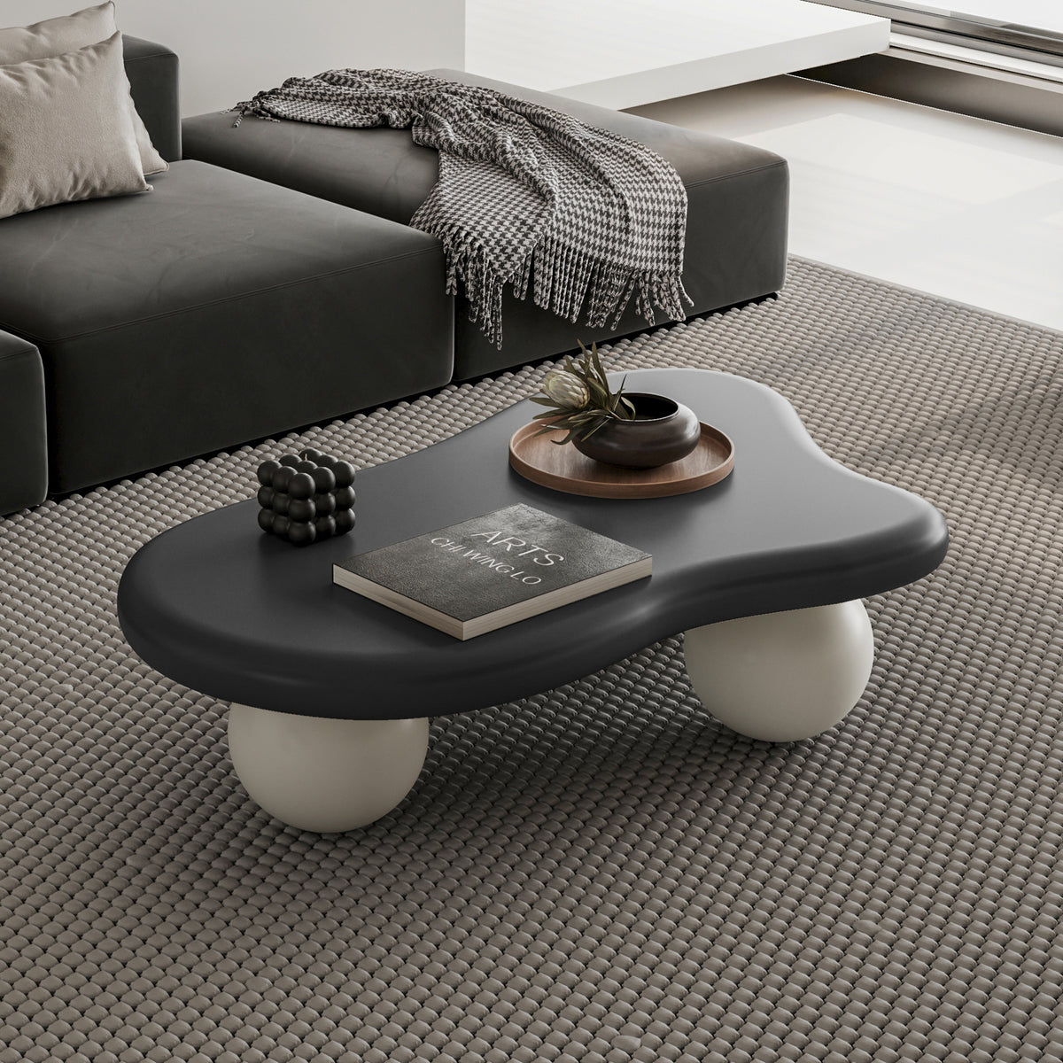 Black Coffee Table, 40 in