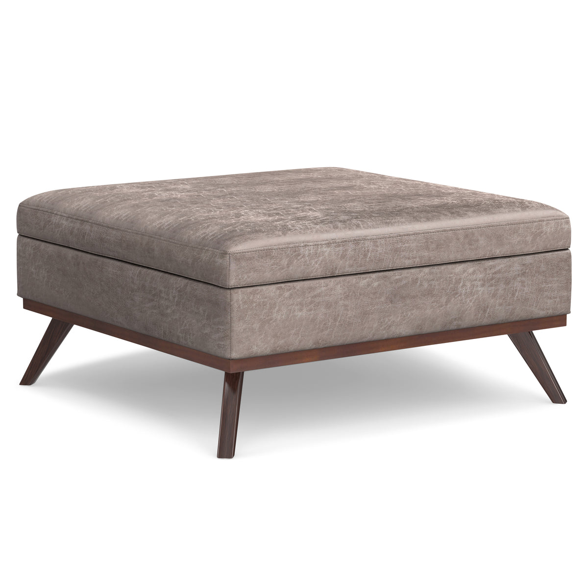 Gray Square Coffee Table with Storage, 40 in