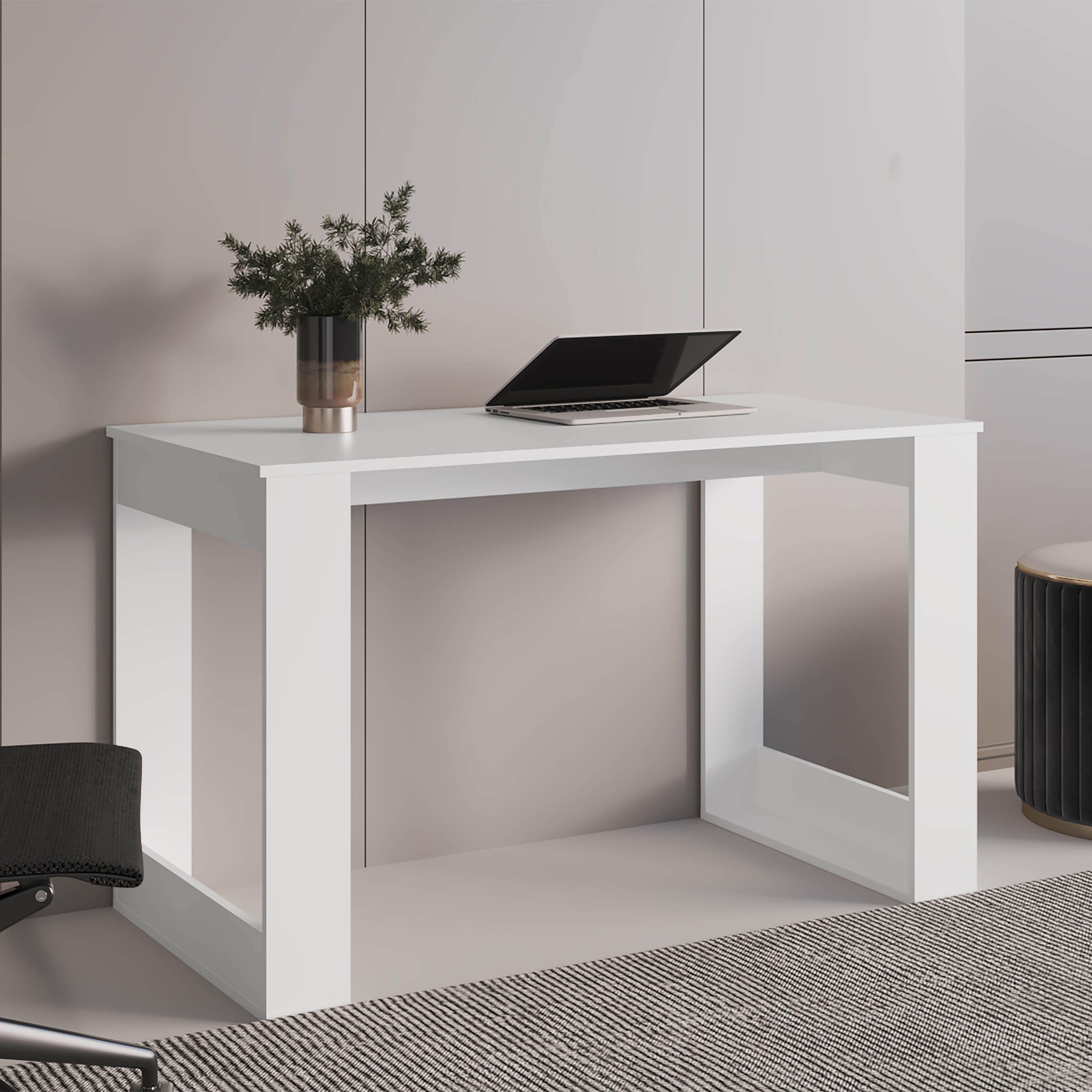 Writing Desk, 47.2 in, White