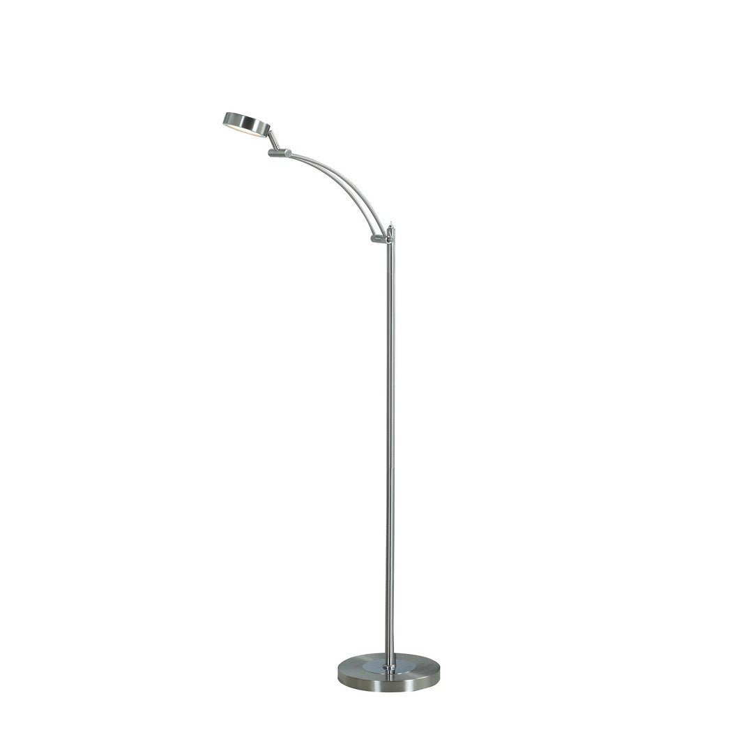 Floor Lamp with Integrated LED, Silver