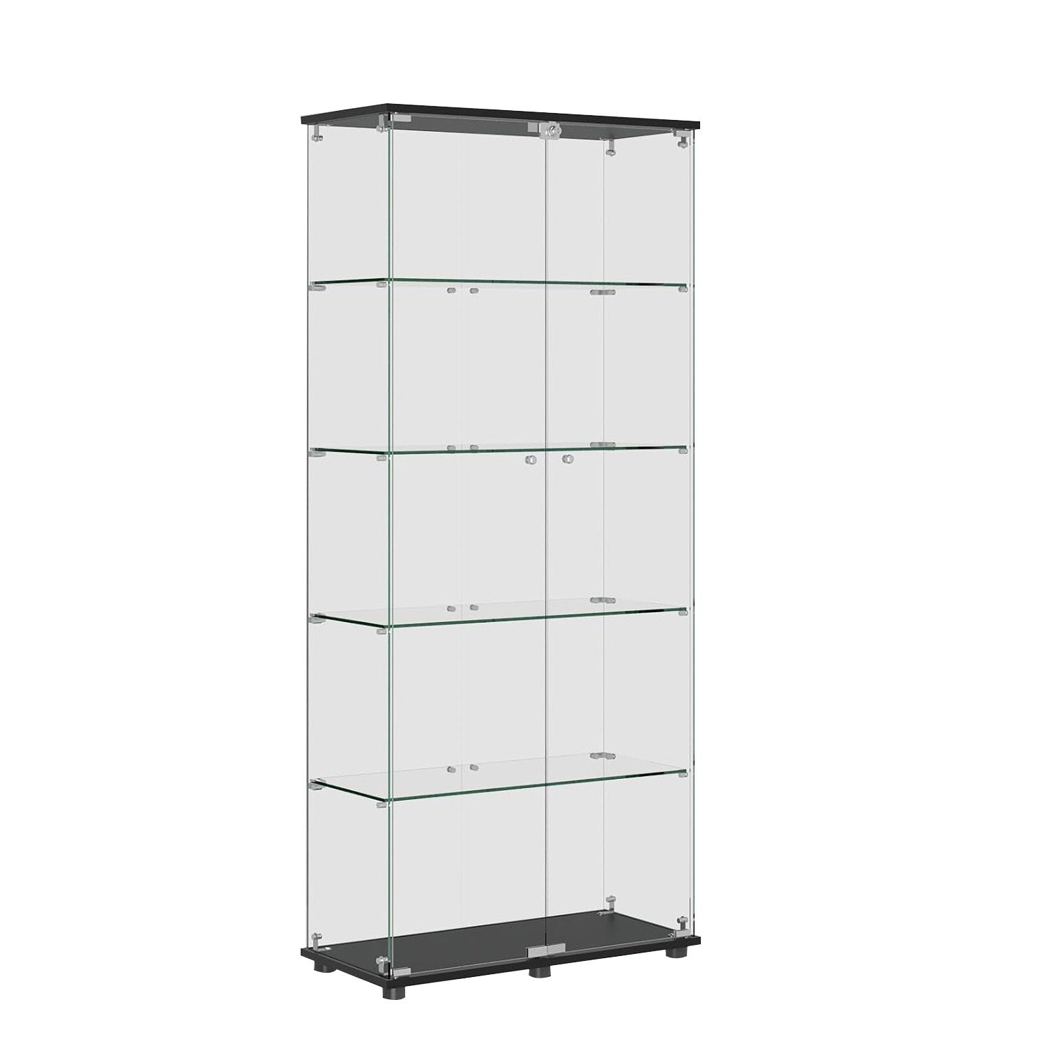 Bookcase with Lock, 32 in, Black