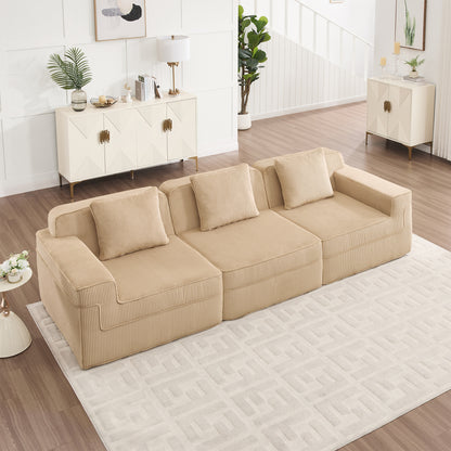 Boneless Couch – 3 Seater, Camel