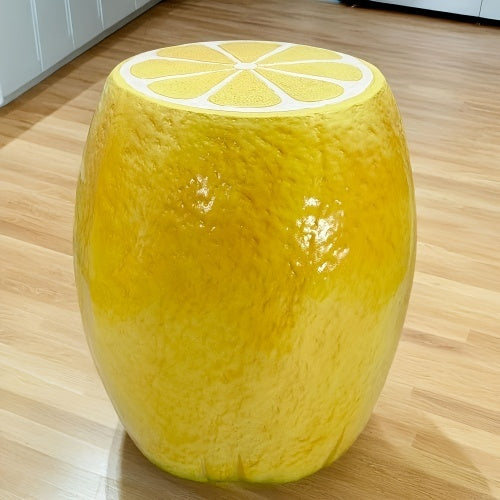 Yellow Resin Outdoor Side Table