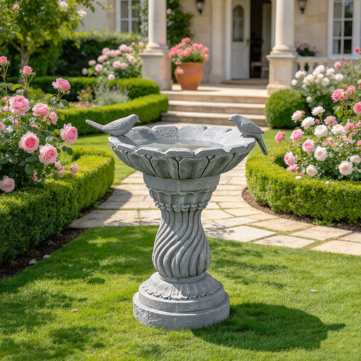 Gray Bird Bath