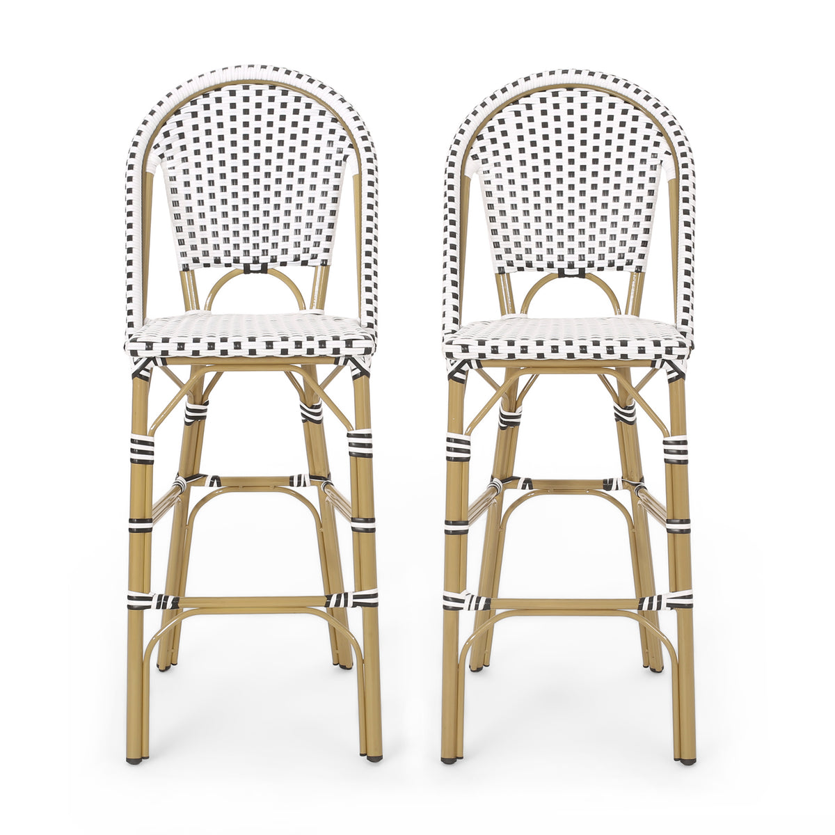 Aluminum Outdoor Bar Stool, Set of 2