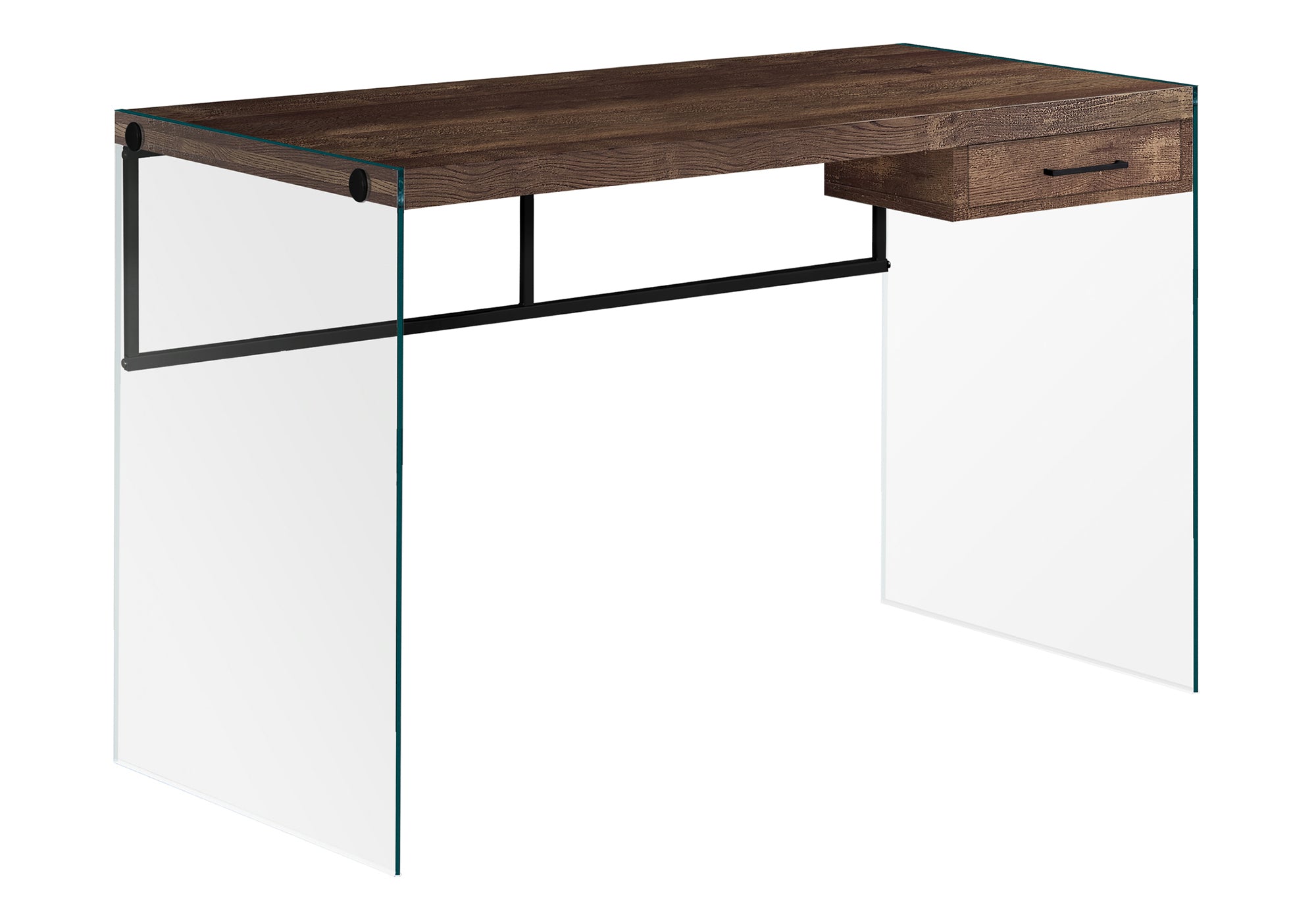Contemporary Computer Desk, 48 in, Brown